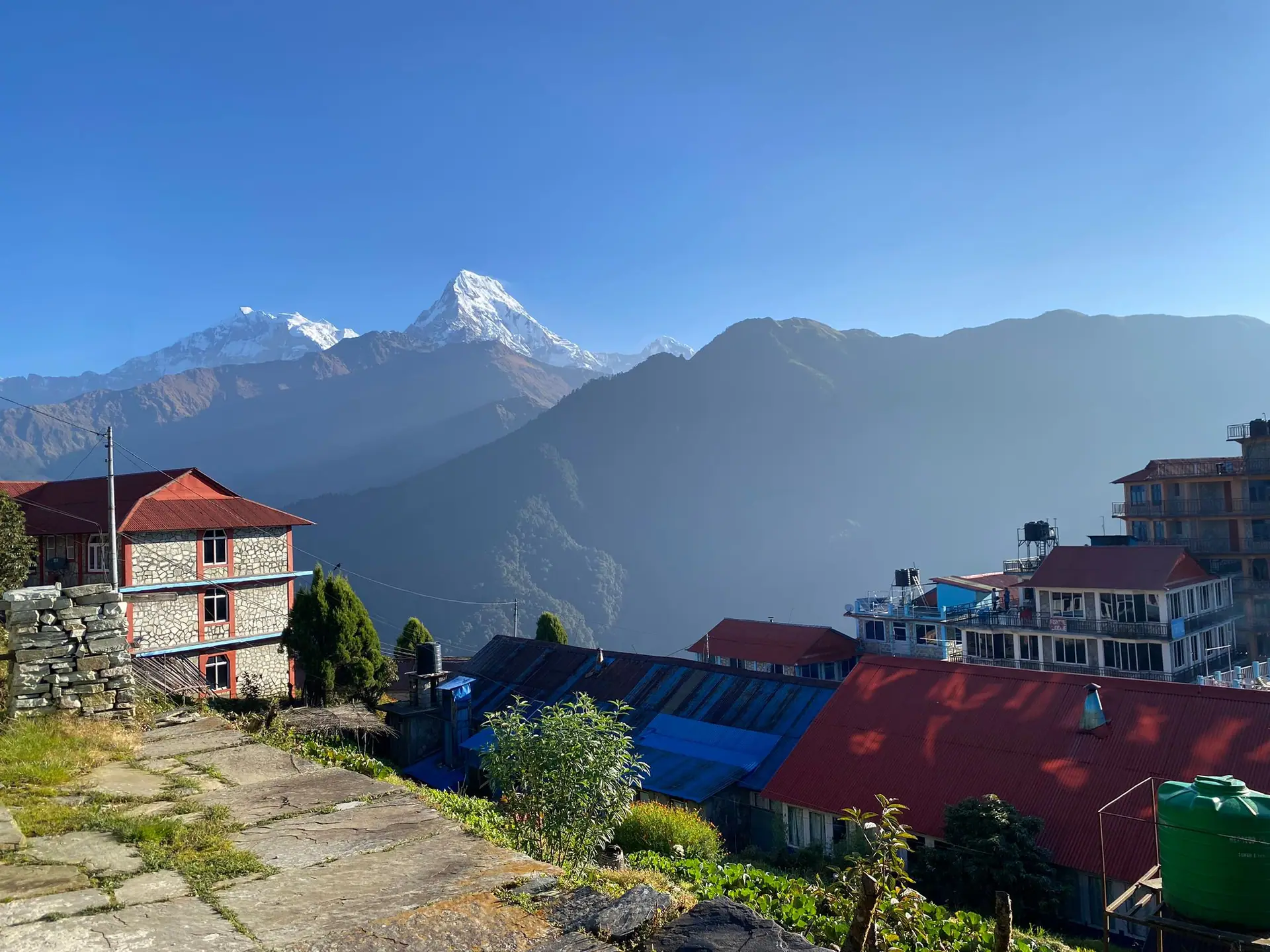 Village trail on the way to the Mardi Himal trek